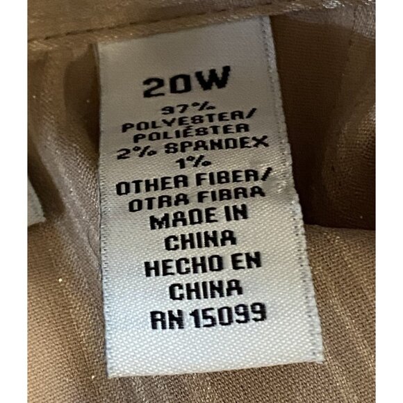 Covington Women Size 20 Blouse Long Sleeve Collared - Picture 5 of 9